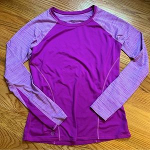 Athleta running wild crew 2.0 purple shirt size medium